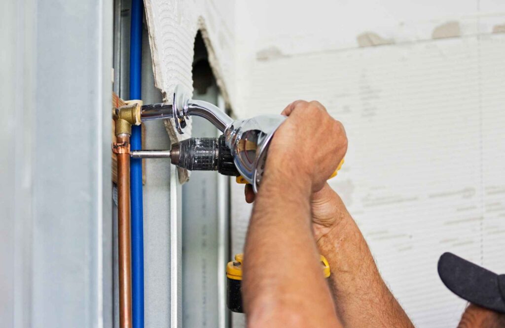 do you lose shower water pressure with plumbing in ceiling