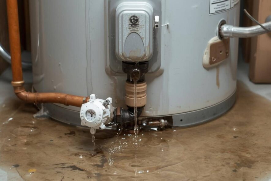 water heater leaking
