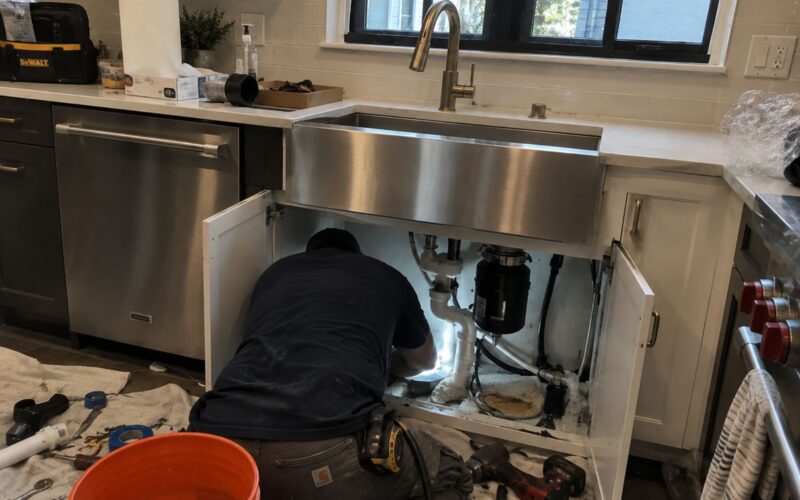 kitchen plumbing remodel