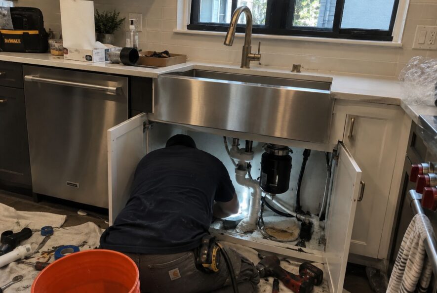 kitchen plumbing remodel