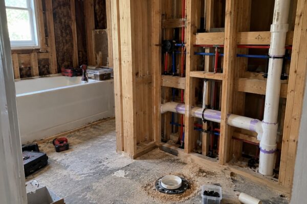 bathroom remodel plumbing